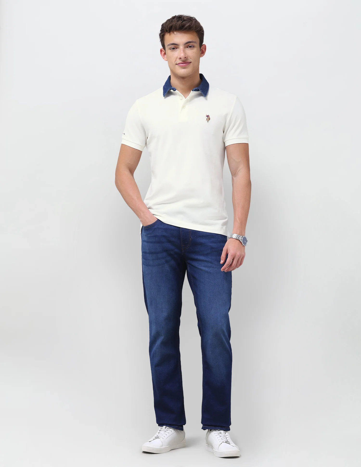 Solid Slim Fit Polo Shirt - Image 3