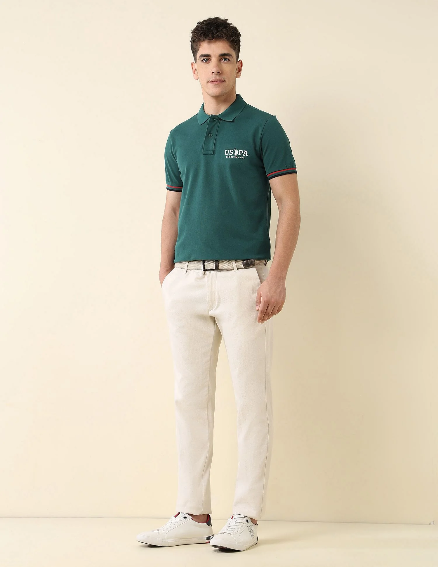 Solid Slim Fit Polo Shirt - Image 3