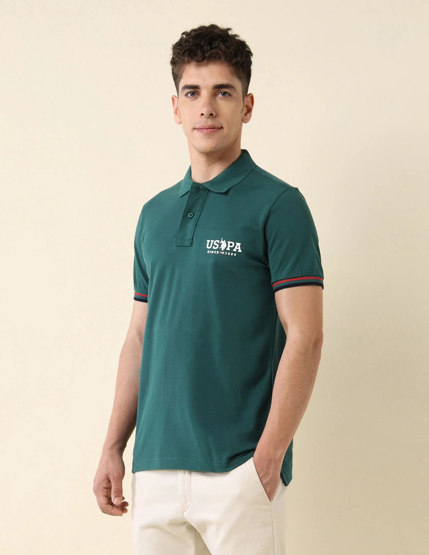 Solid Slim Fit Polo Shirt - Image 4