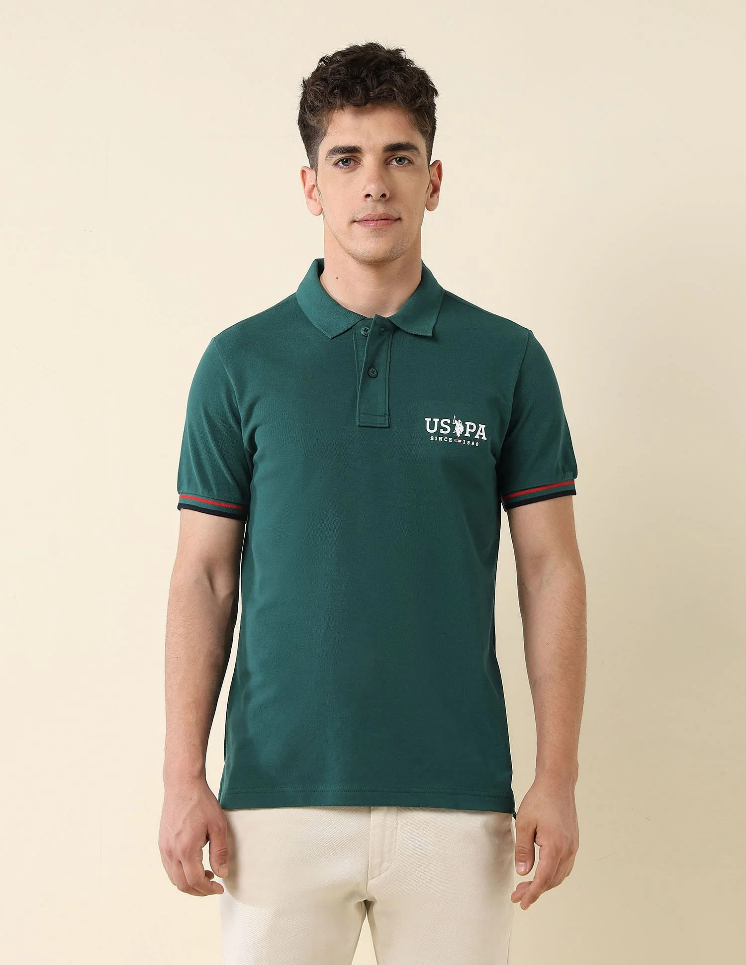 Solid Slim Fit Polo Shirt - Image 6