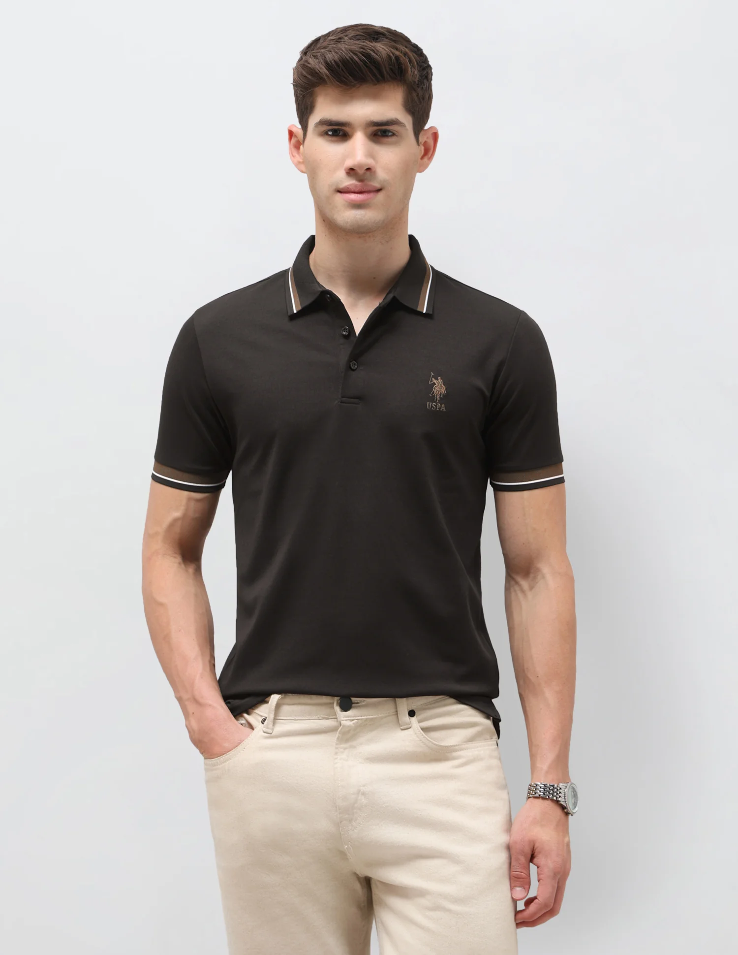 Solid Slim Fit Polo Shirt
