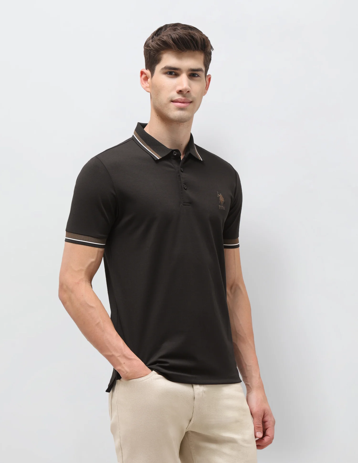 Solid Slim Fit Polo Shirt - Image 4