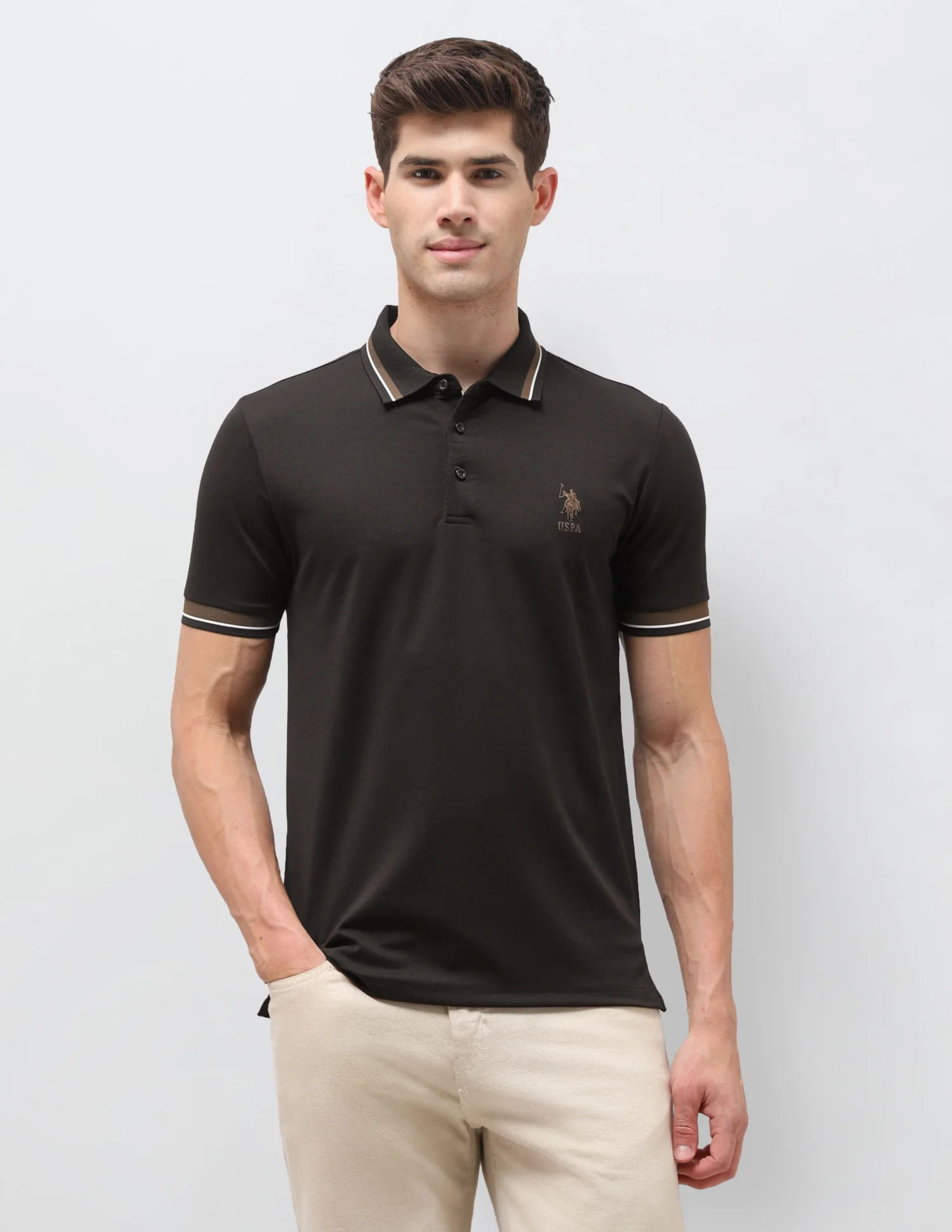 Solid Slim Fit Polo Shirt - Image 6