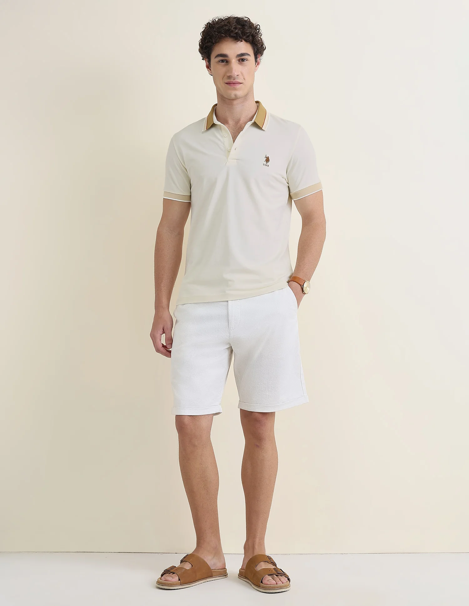 Solid Slim Fit Polo Shirt - Image 3