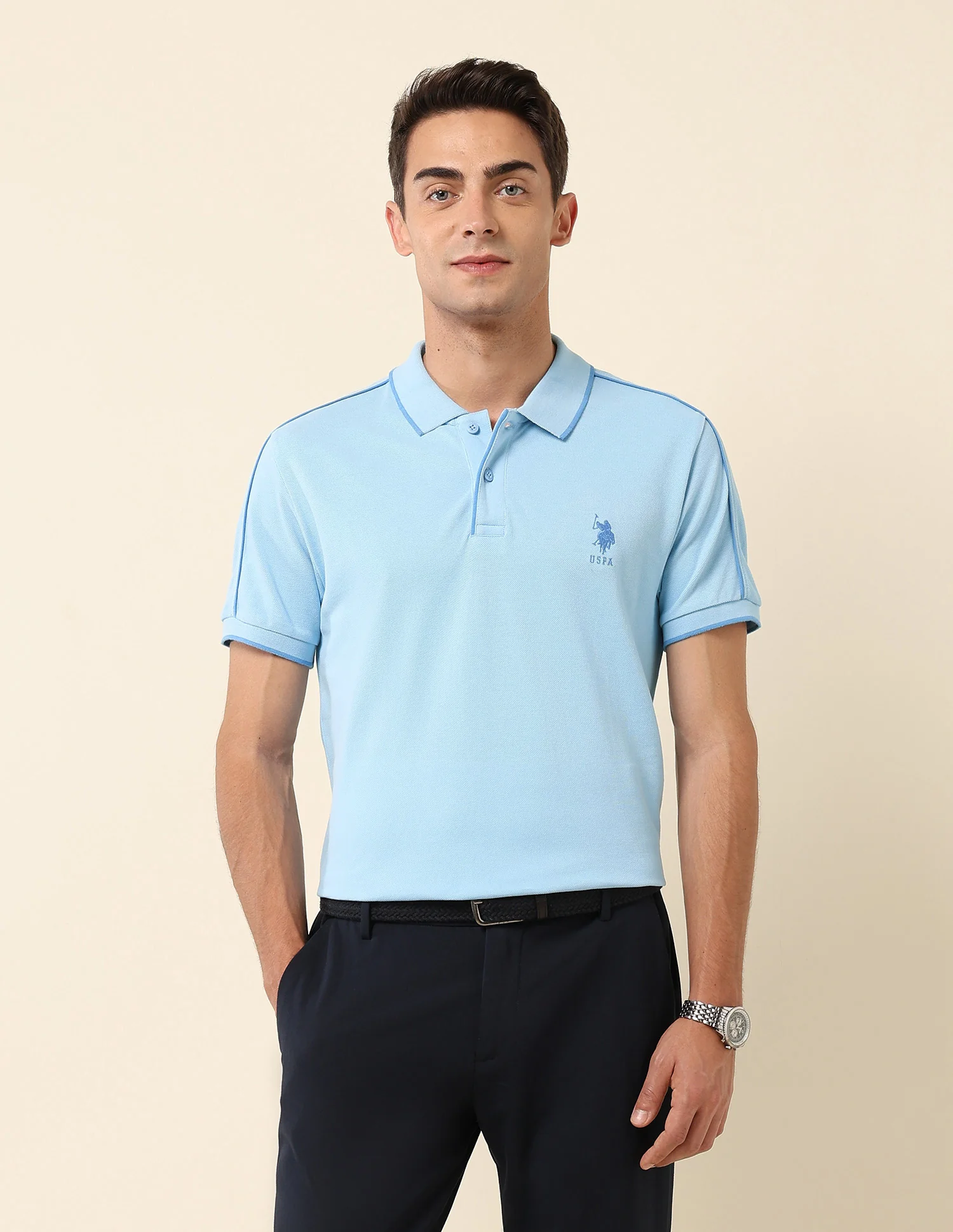 Solid Slim Fit Polo Shirt