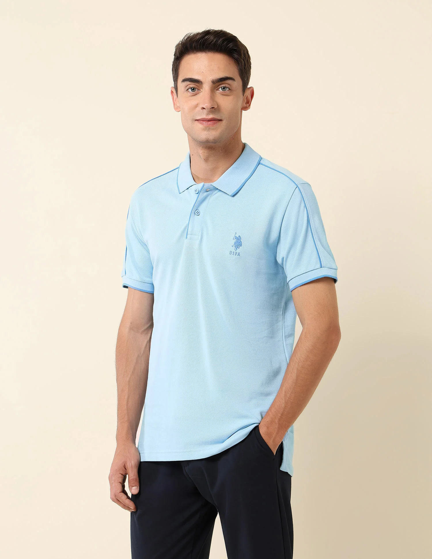 Solid Slim Fit Polo Shirt - Image 4