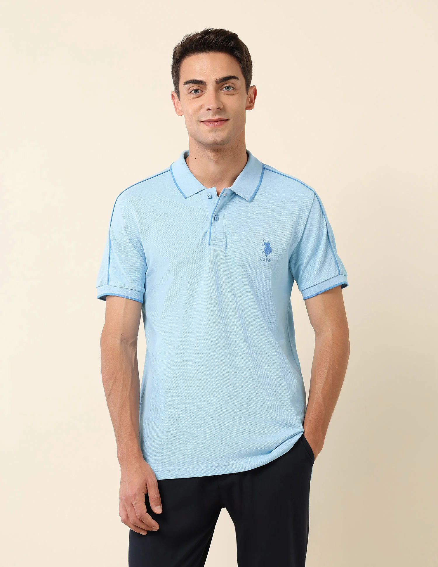 Solid Slim Fit Polo Shirt - Image 6