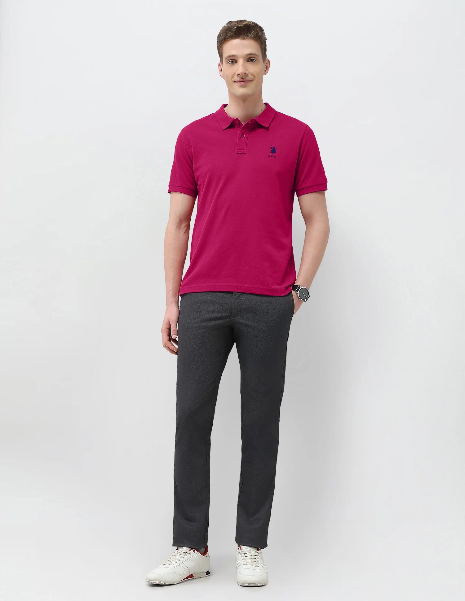 Solid Slim Fit Polo Shirt - Image 3