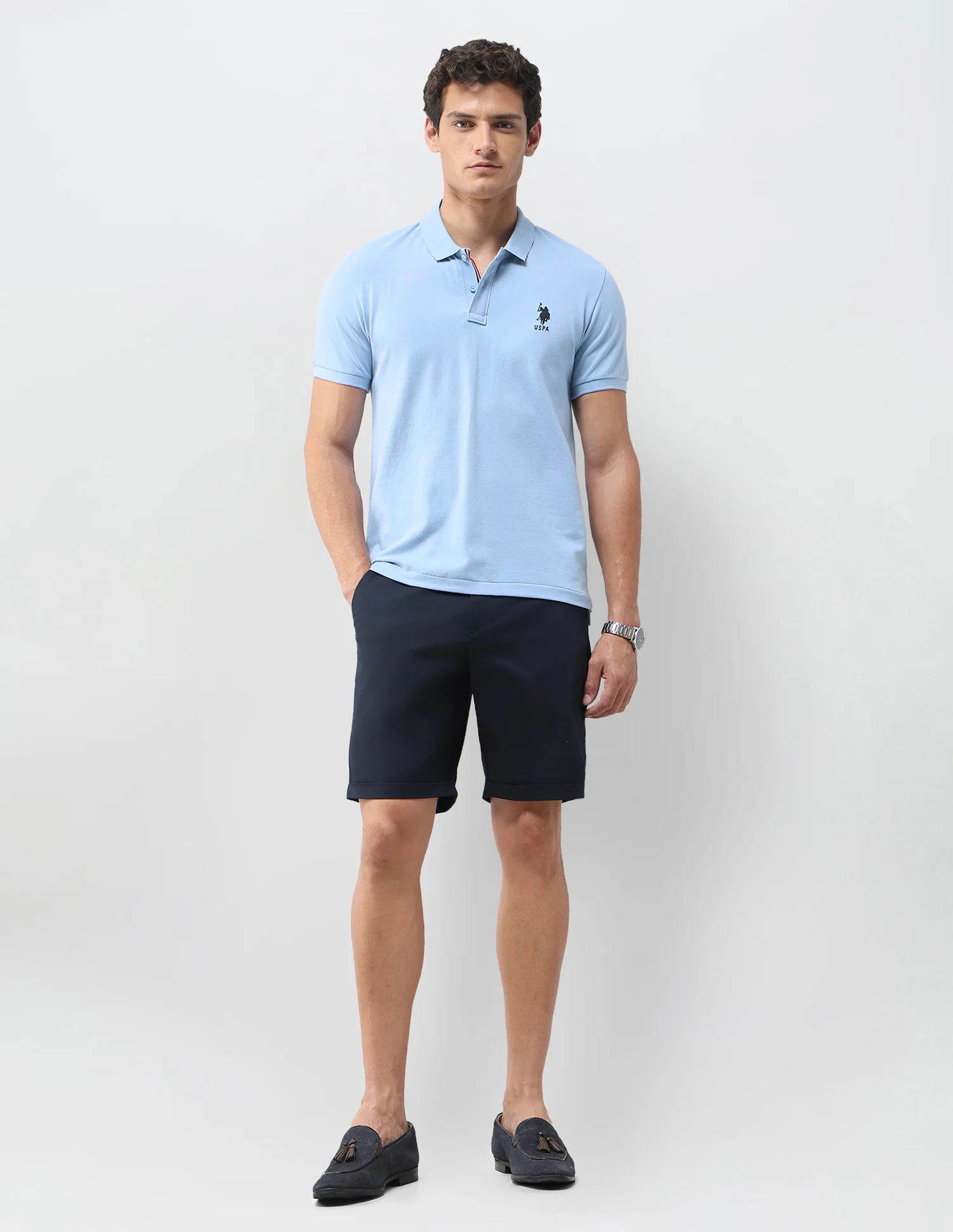 Solid Slim Fit Polo Shirt - Image 3