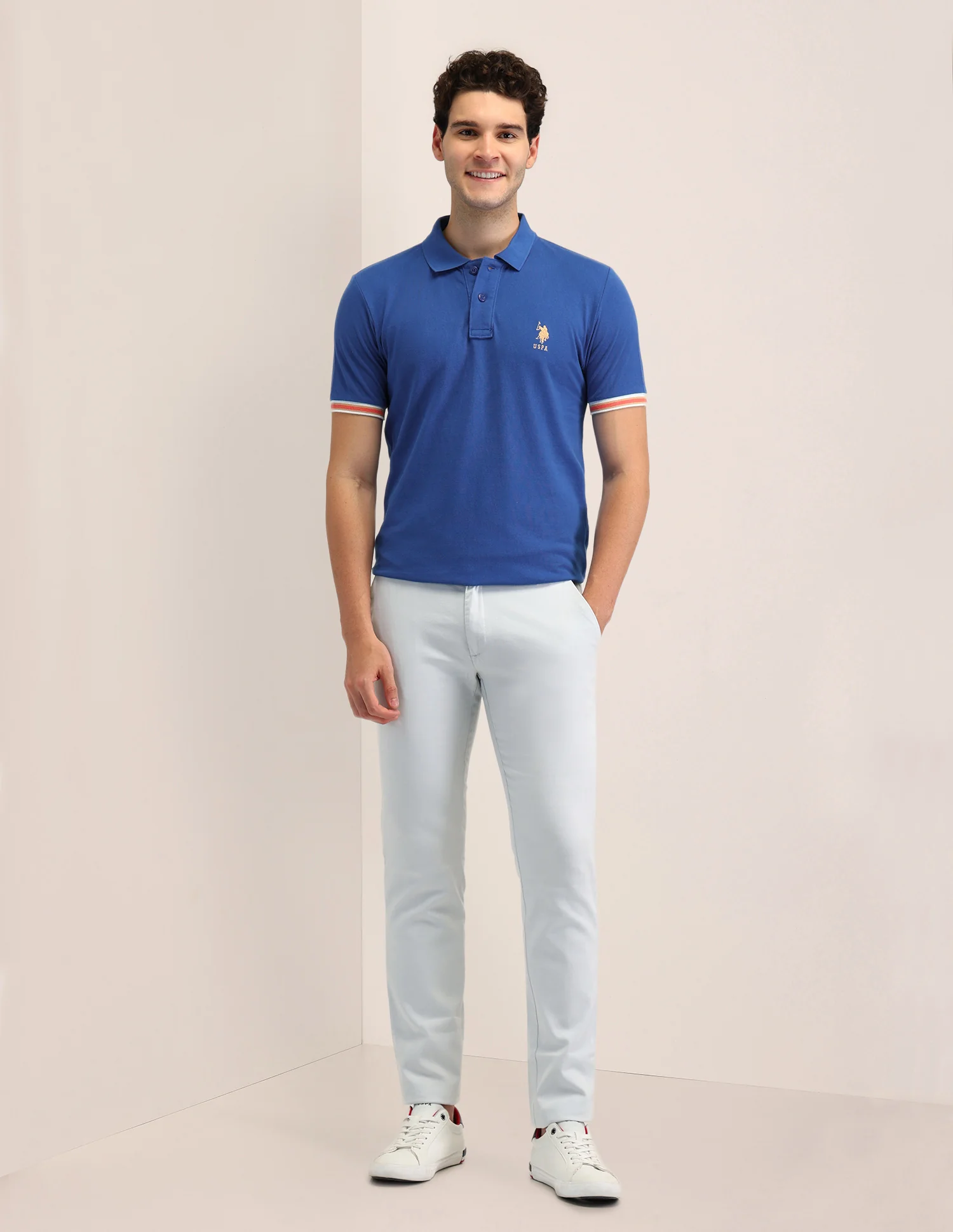 Solid Slim Fit Polo Shirt - Image 3