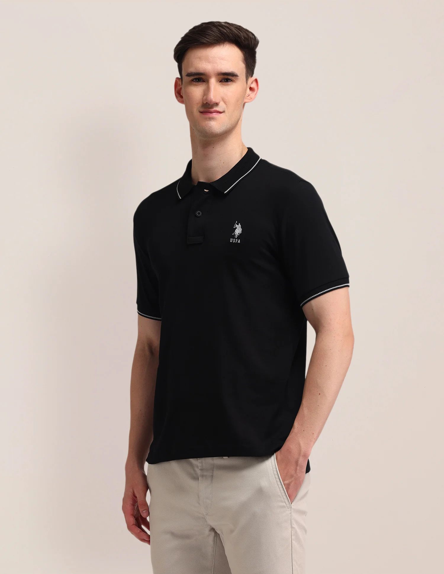 Solid Slim Fit Polo Shirt - Image 4