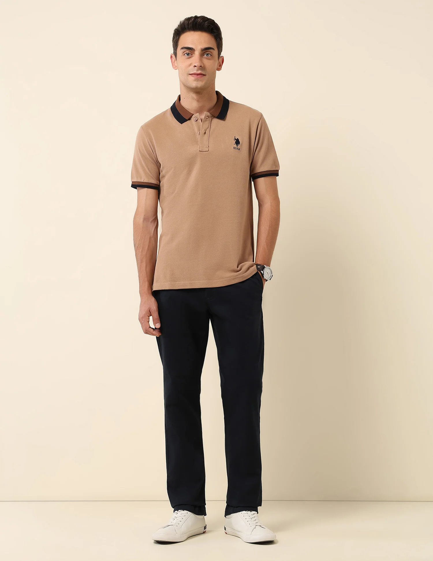 Solid Slim Fit Polo Shirt - Image 3