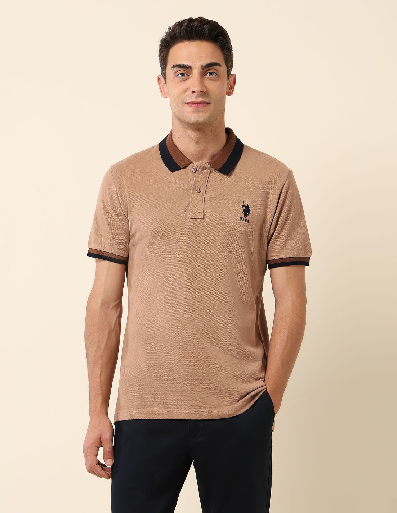 Solid Slim Fit Polo Shirt - Image 6