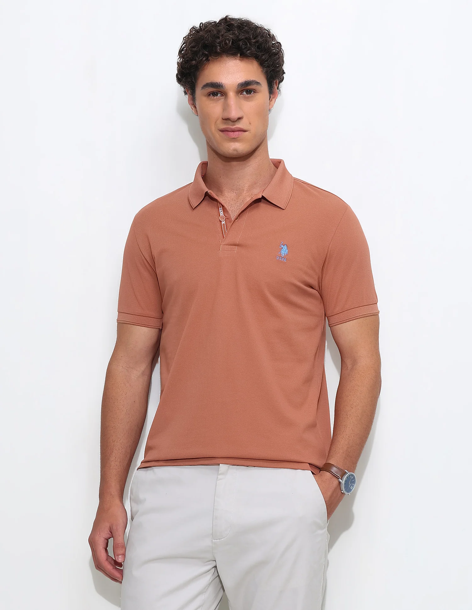 Solid Slim Fit Polo Shirt