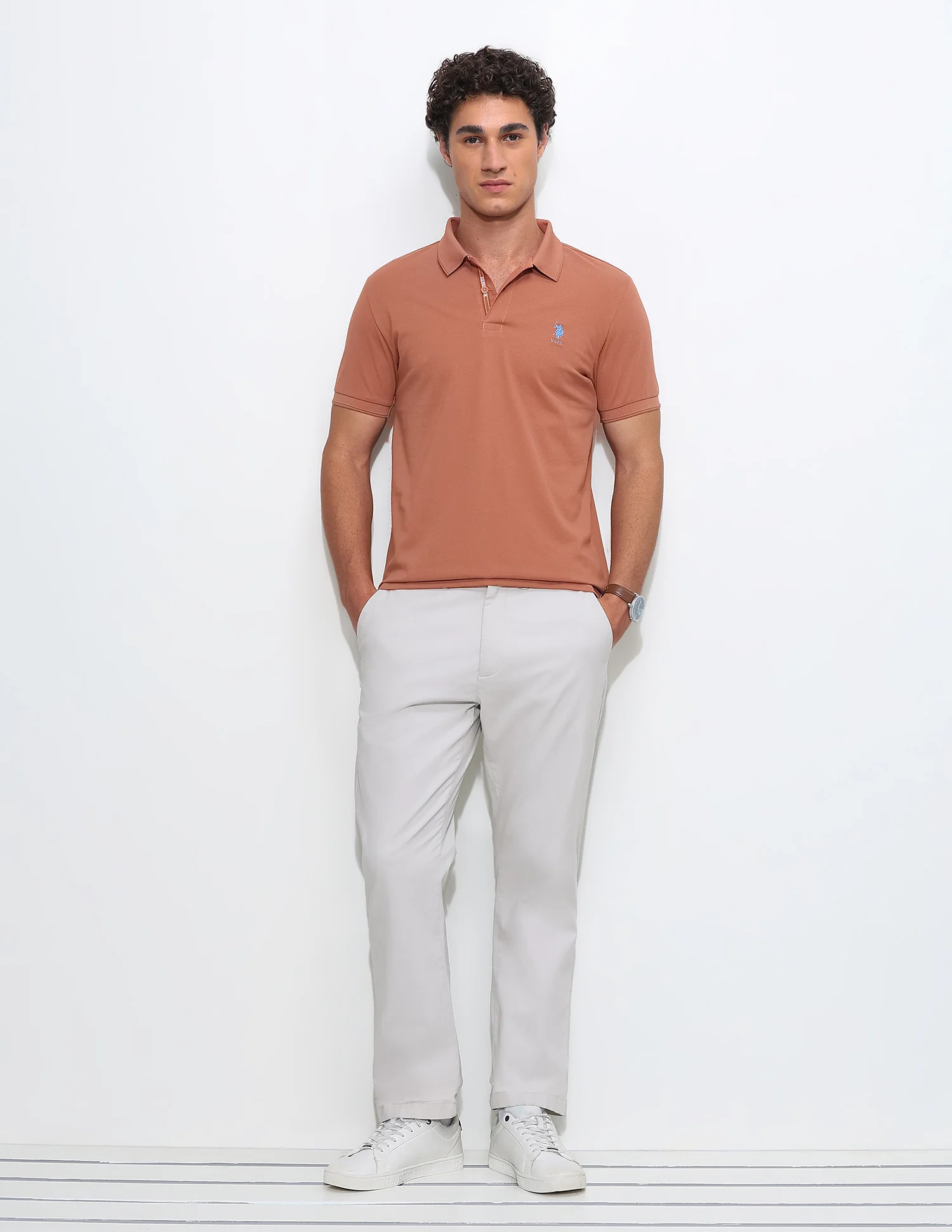 Solid Slim Fit Polo Shirt - Image 3