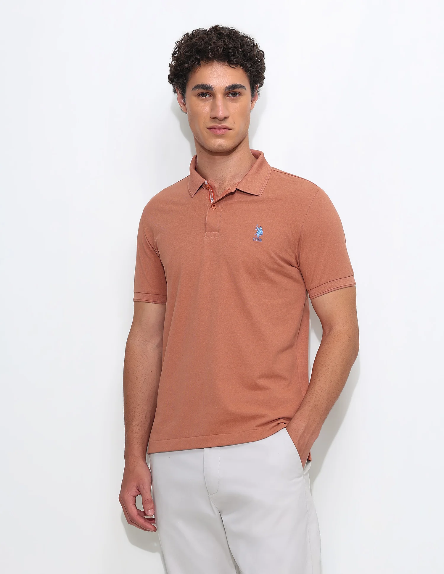 Solid Slim Fit Polo Shirt - Image 4
