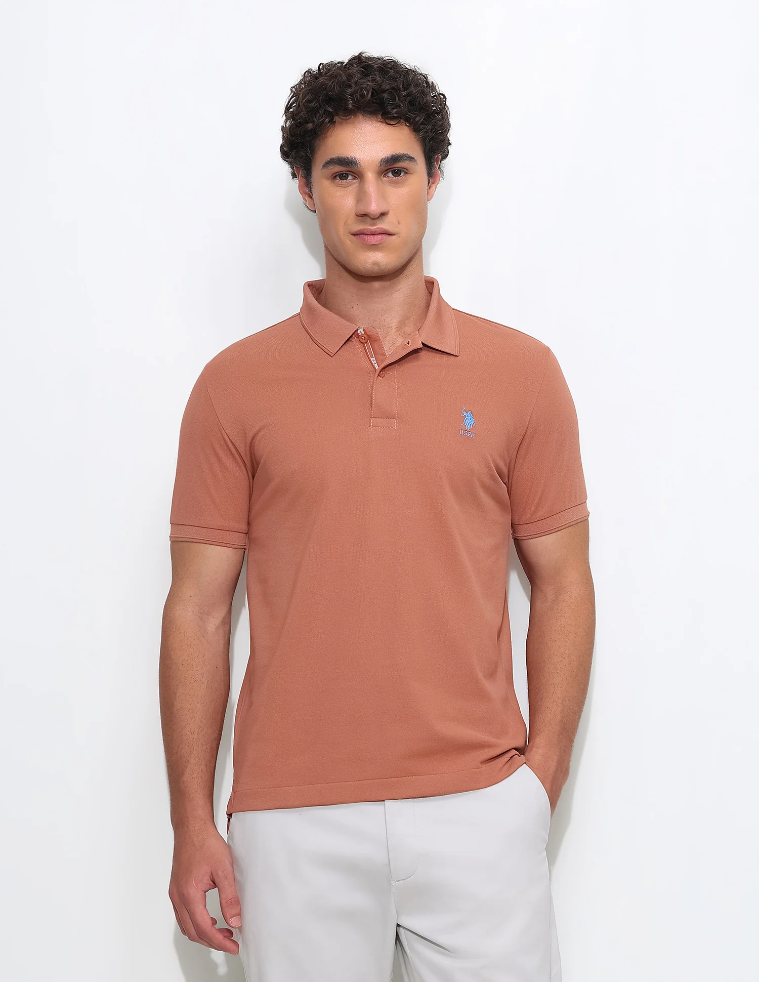 Solid Slim Fit Polo Shirt - Image 6