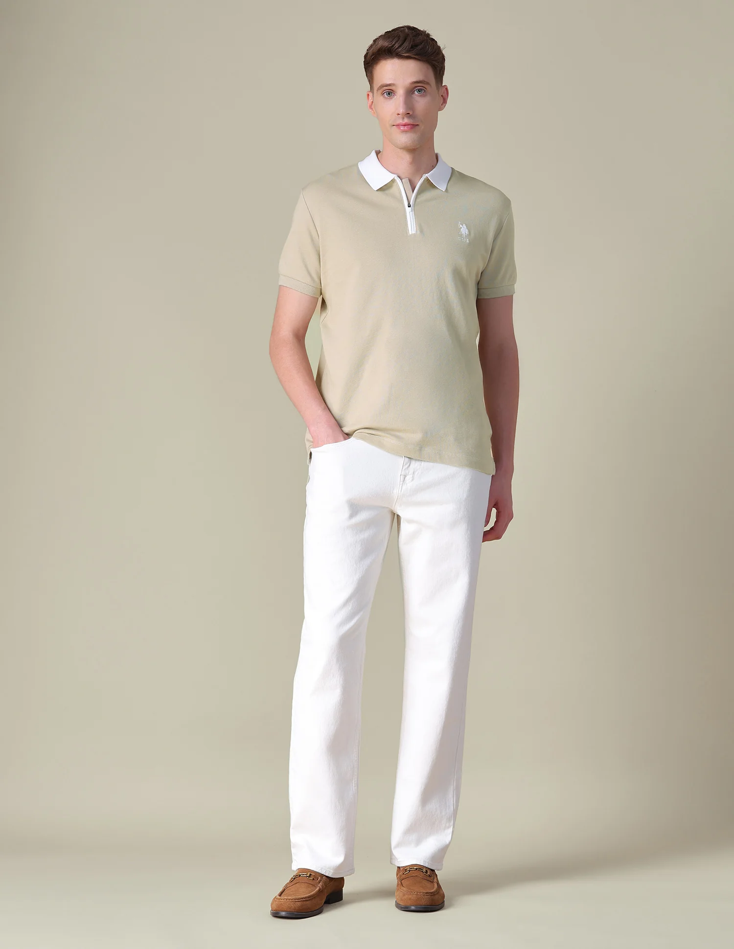 Solid Slim Fit Polo Shirt - Image 3