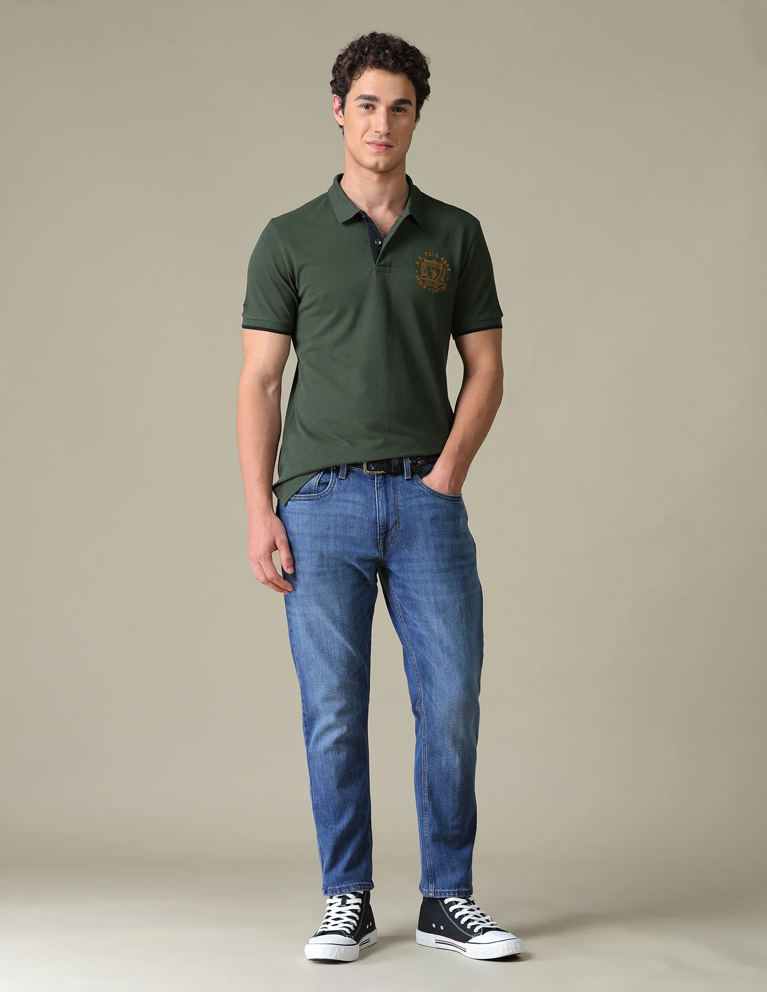 Solid Slim Fit Polo Shirt - Image 3