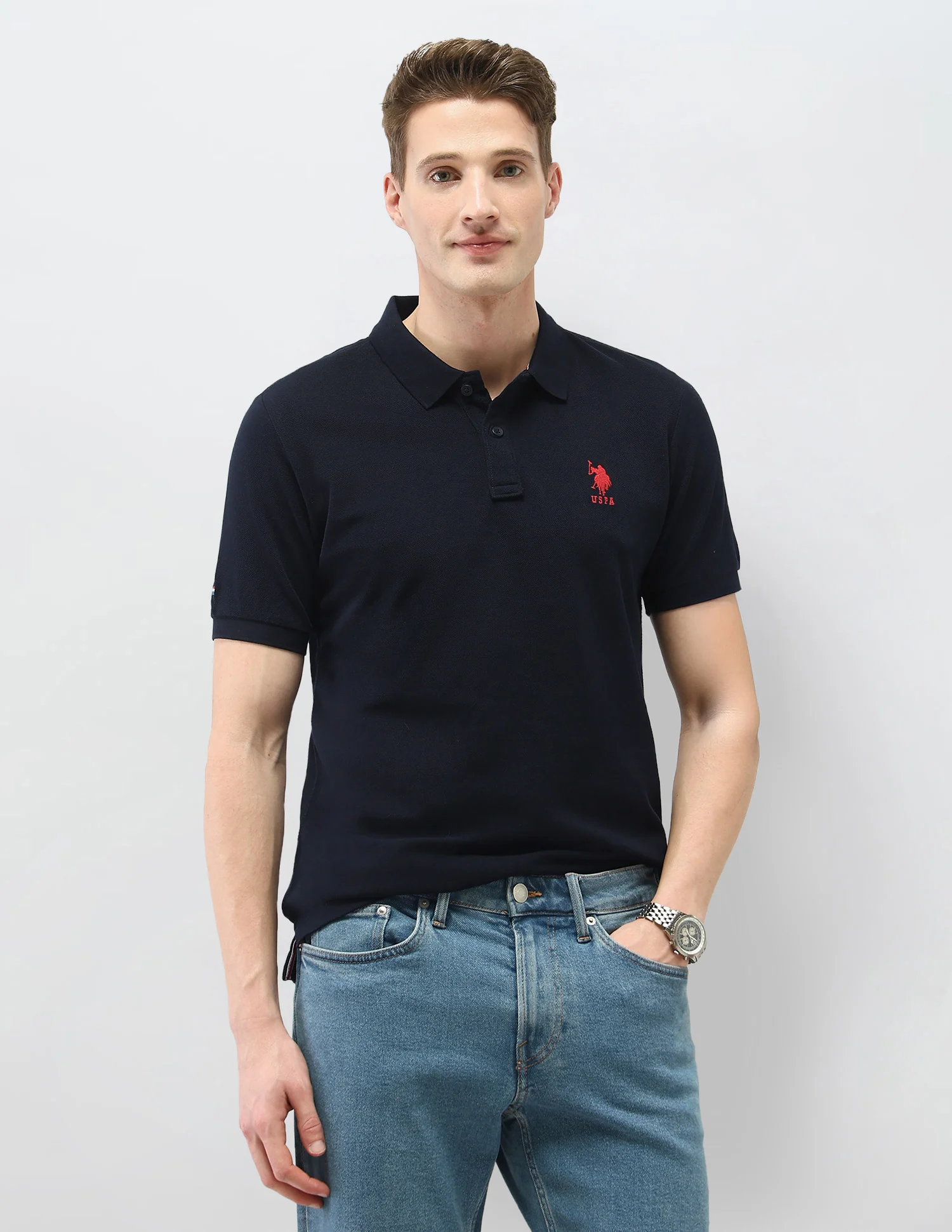 Solid Slim Fit Polo Shirt