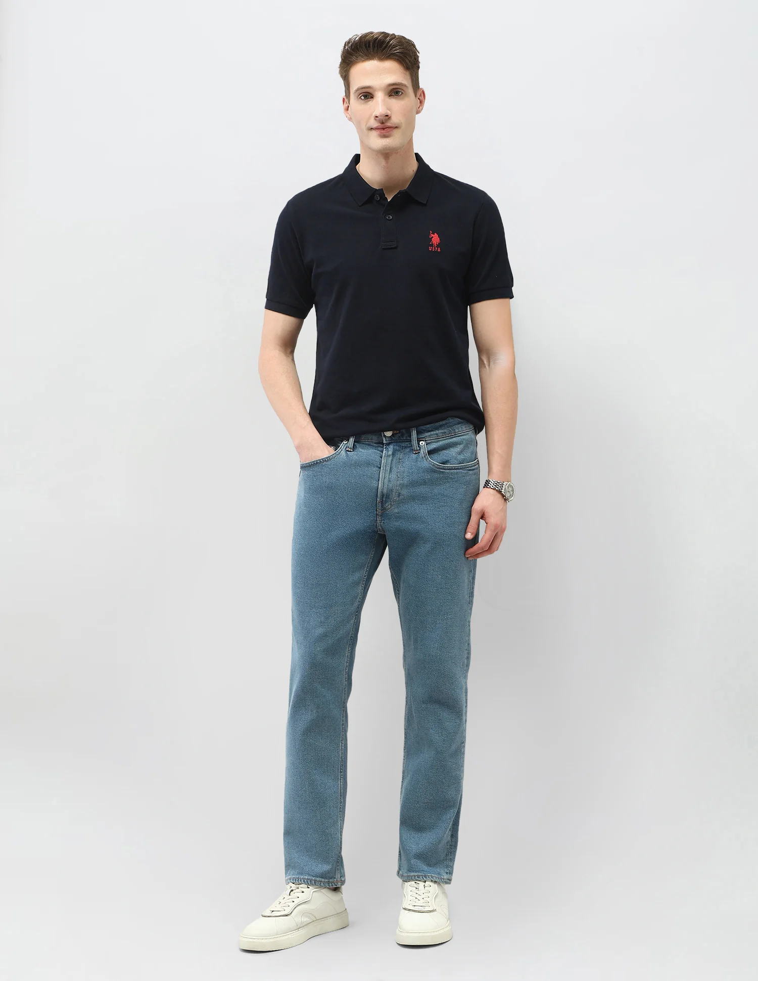 Solid Slim Fit Polo Shirt - Image 3