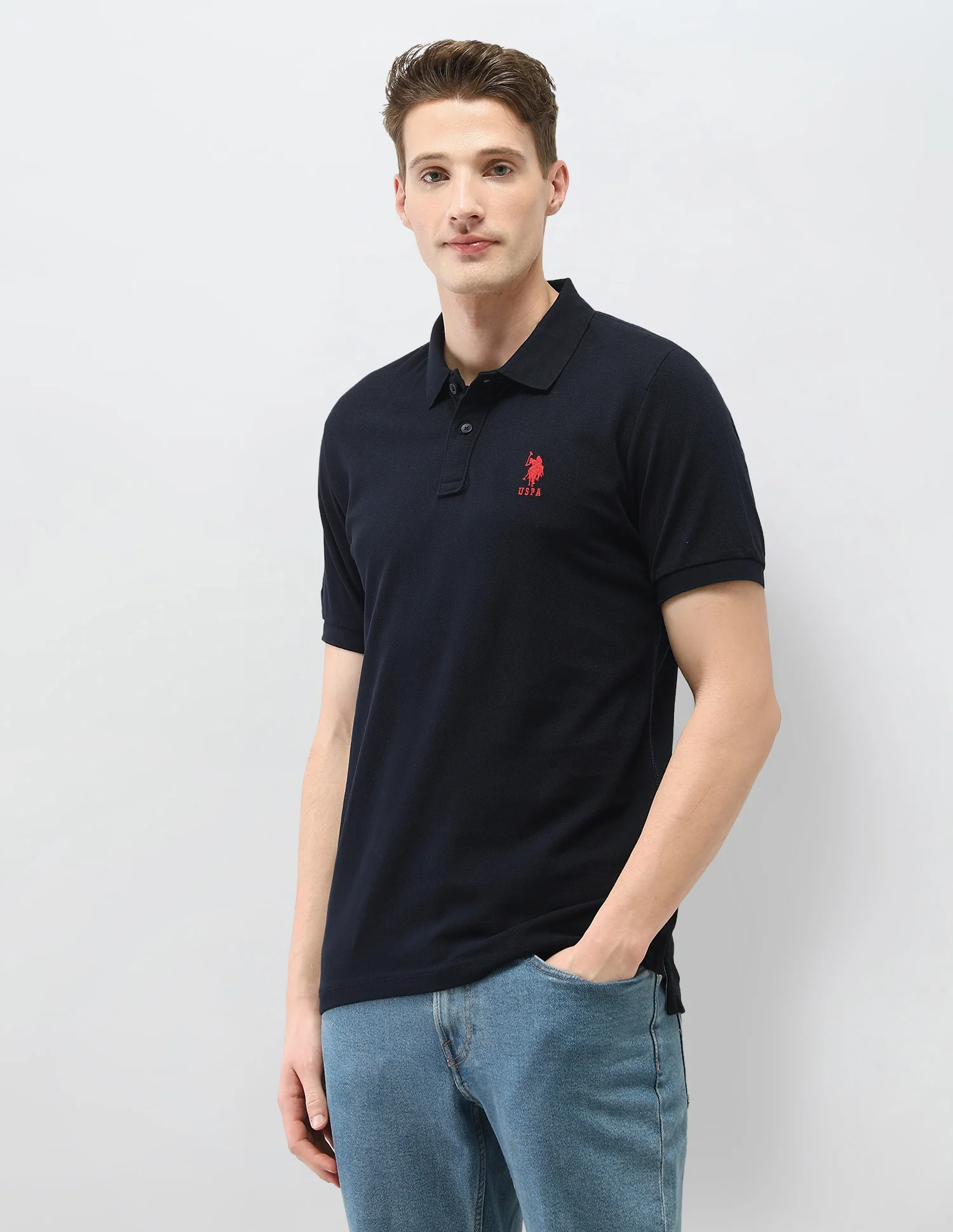 Solid Slim Fit Polo Shirt - Image 4