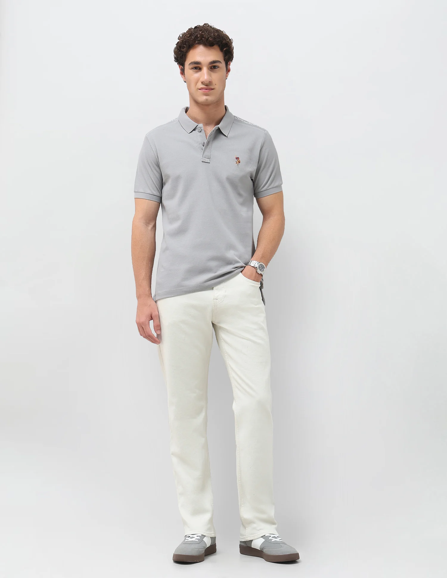 Solid Slim Fit Polo Shirt - Image 3