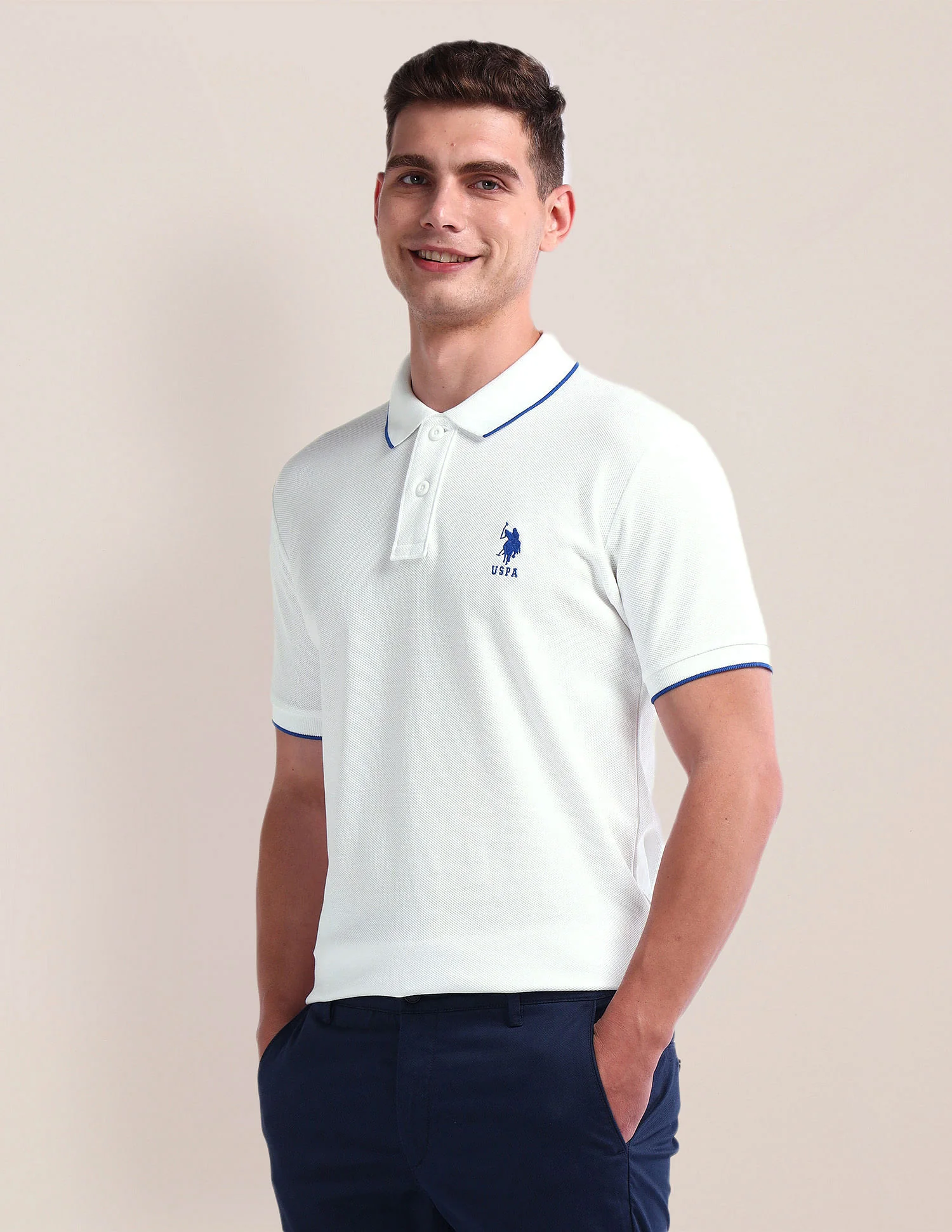 Solid Slim Fit Polo Shirt