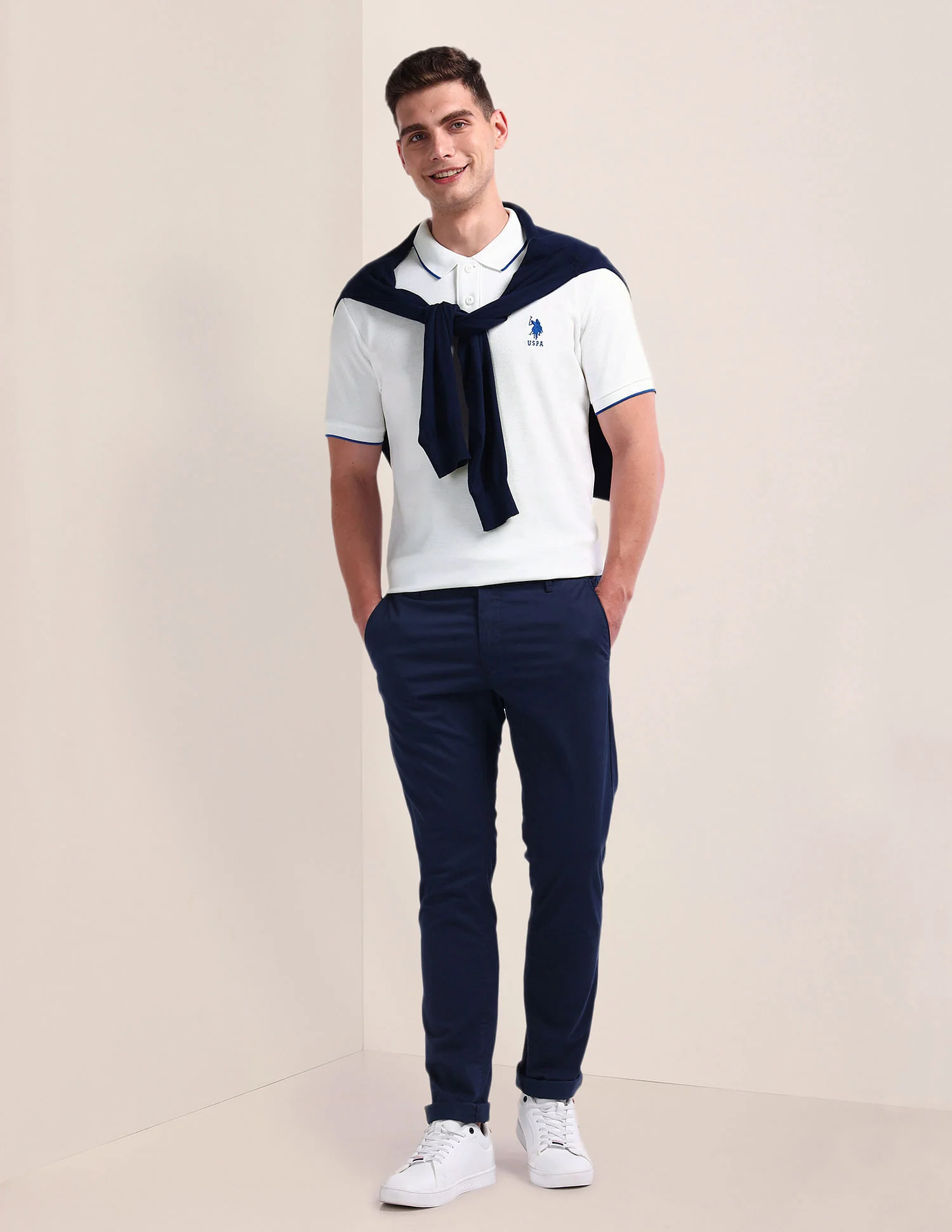Solid Slim Fit Polo Shirt - Image 3
