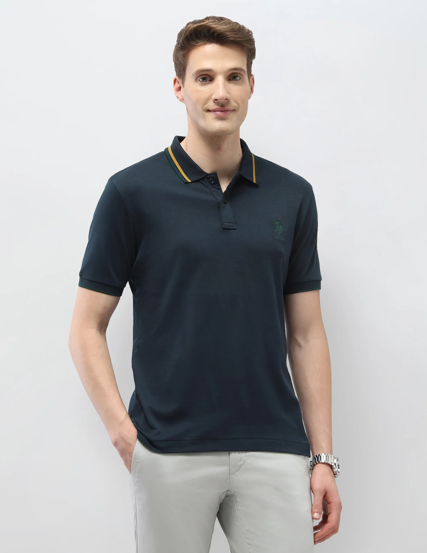 Solid Slim Fit Polo Shirt