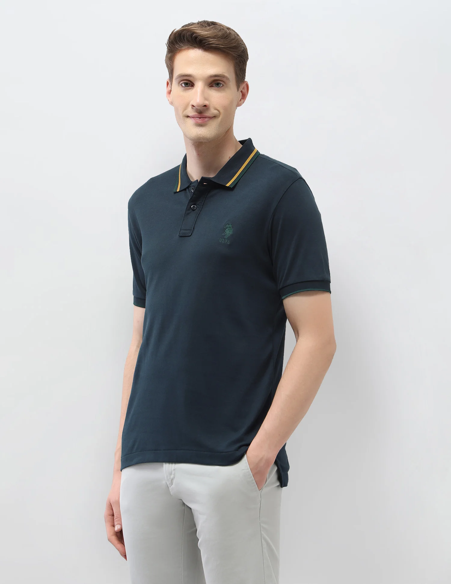 Solid Slim Fit Polo Shirt - Image 4
