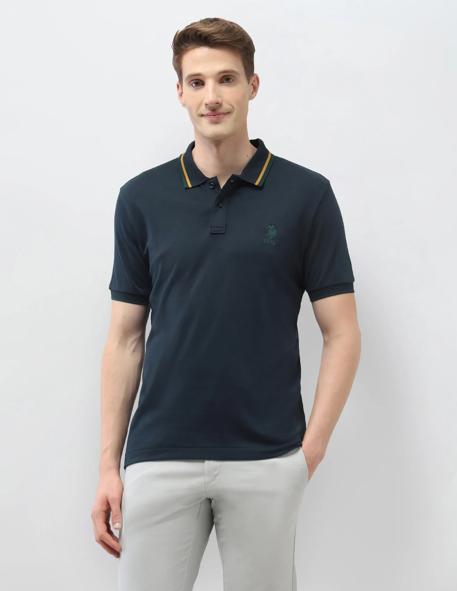 Solid Slim Fit Polo Shirt - Image 6