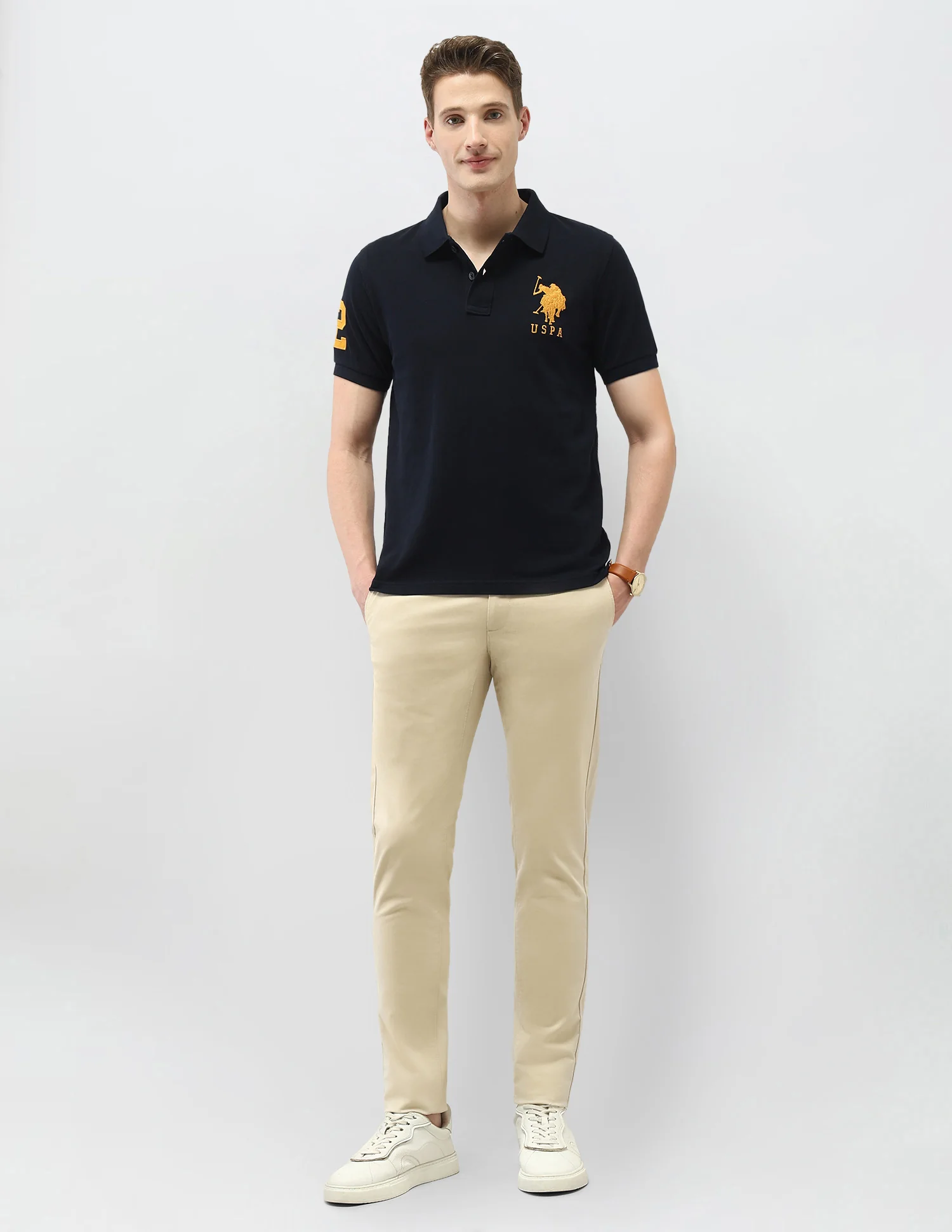 Solid Slim Fit Polo Shirt - Image 3