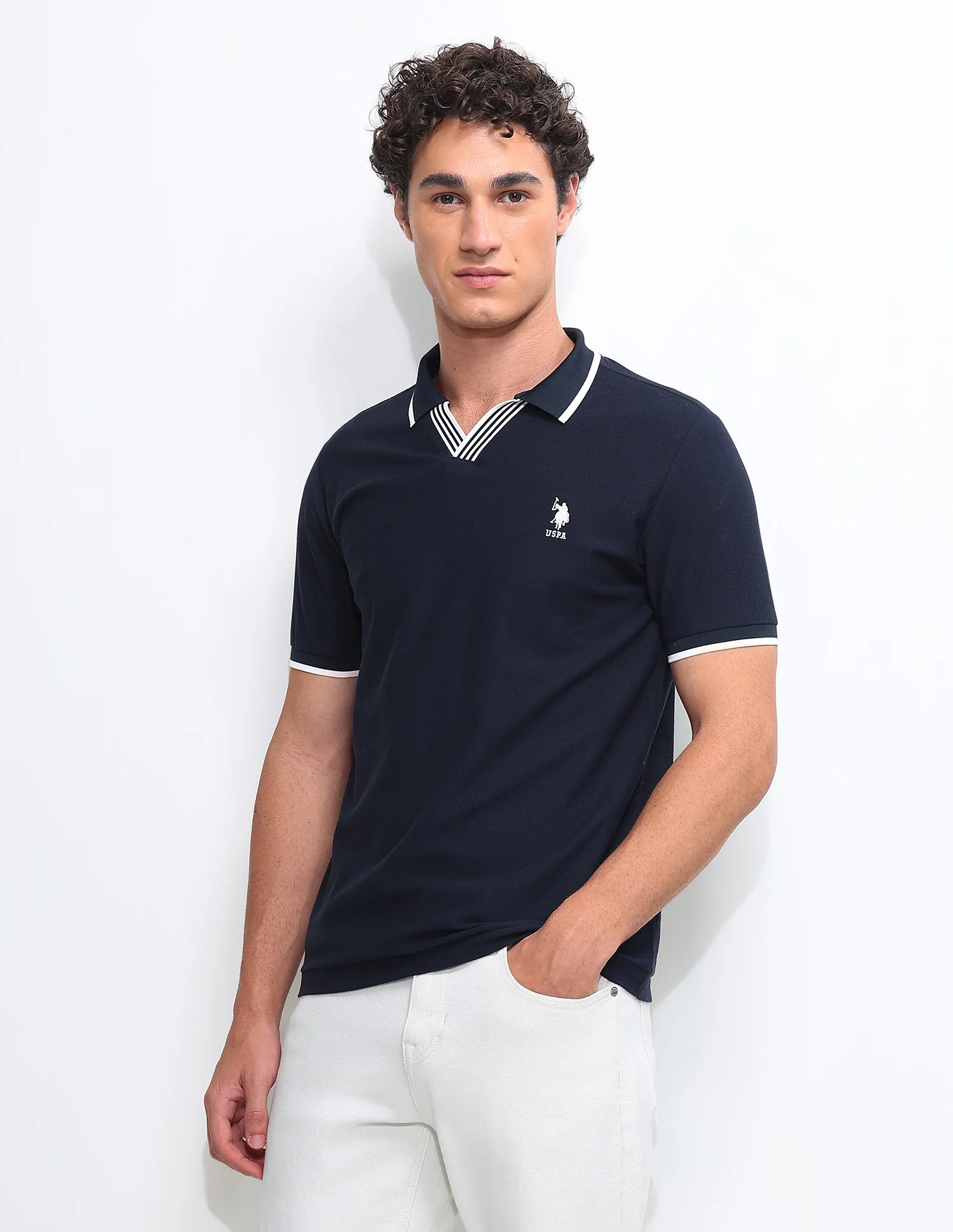 Solid Slim Fit Polo Shirt - Image 4