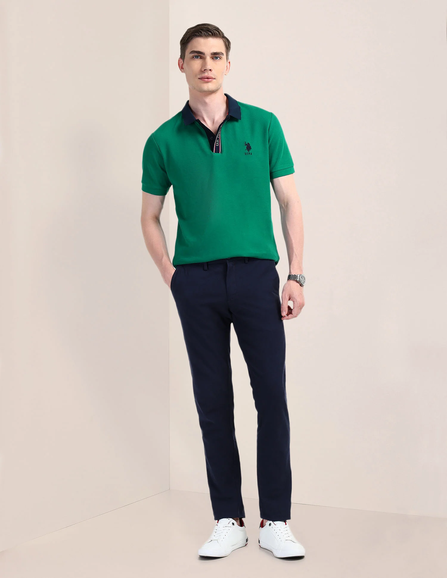 Solid Slim Fit Polo Shirt - Image 3