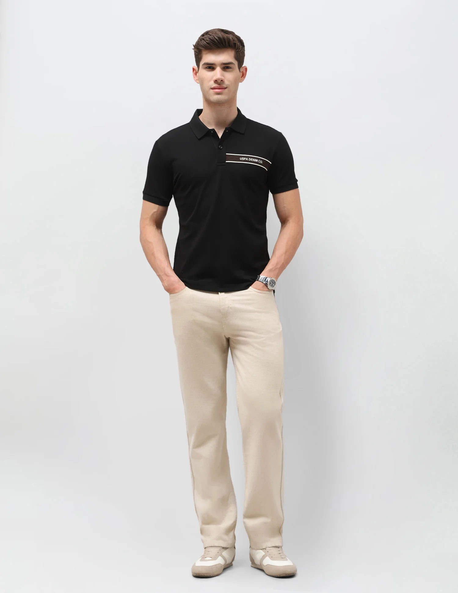 Solid Slim Fit Polo Shirt - Image 3