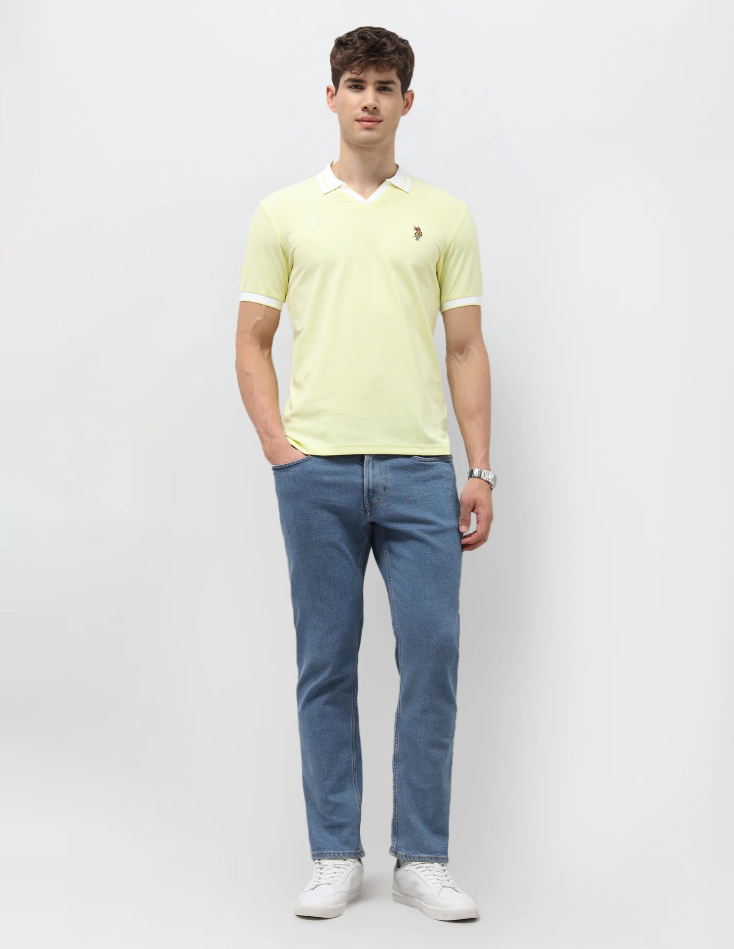 Solid Slim Fit Polo Shirt - Image 3