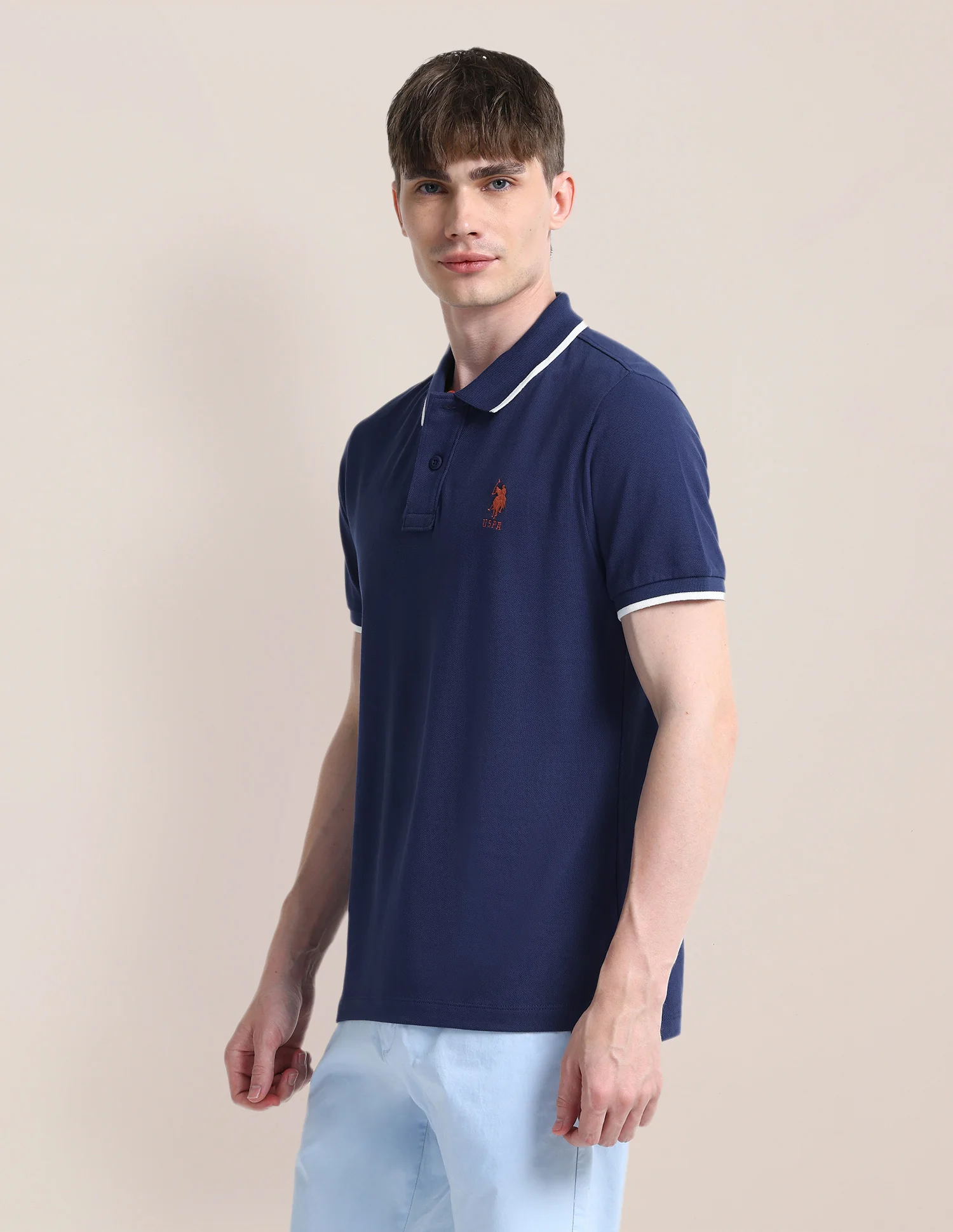 Solid Slim Fit Polo Shirt - Image 4