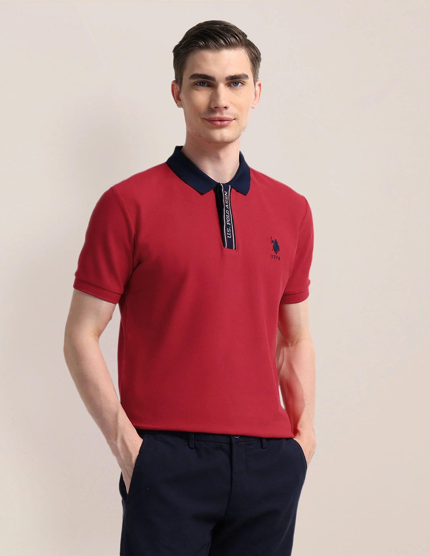 Solid Slim Fit Polo Shirt