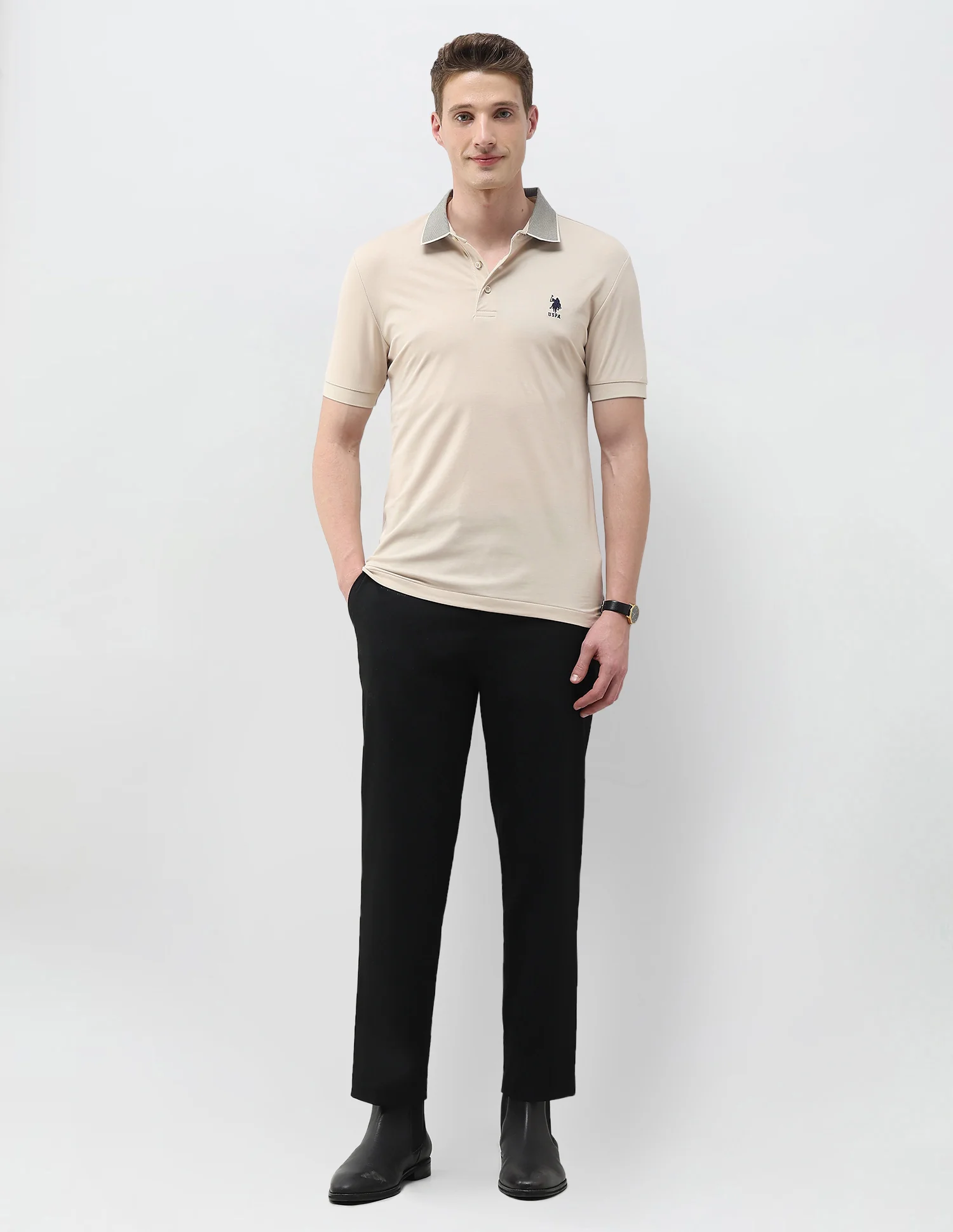 Solid Slim Fit Polo Shirt - Image 3