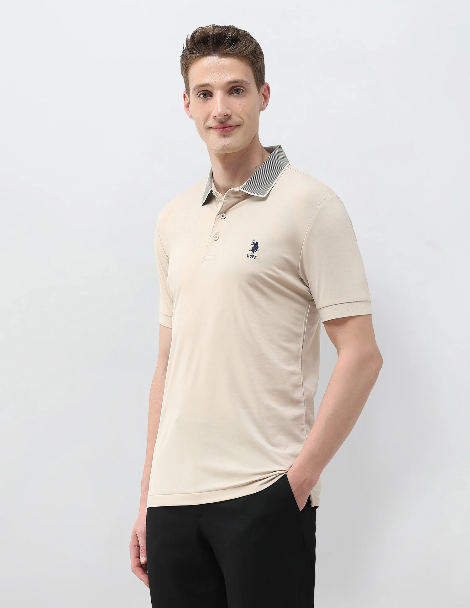 Solid Slim Fit Polo Shirt - Image 4