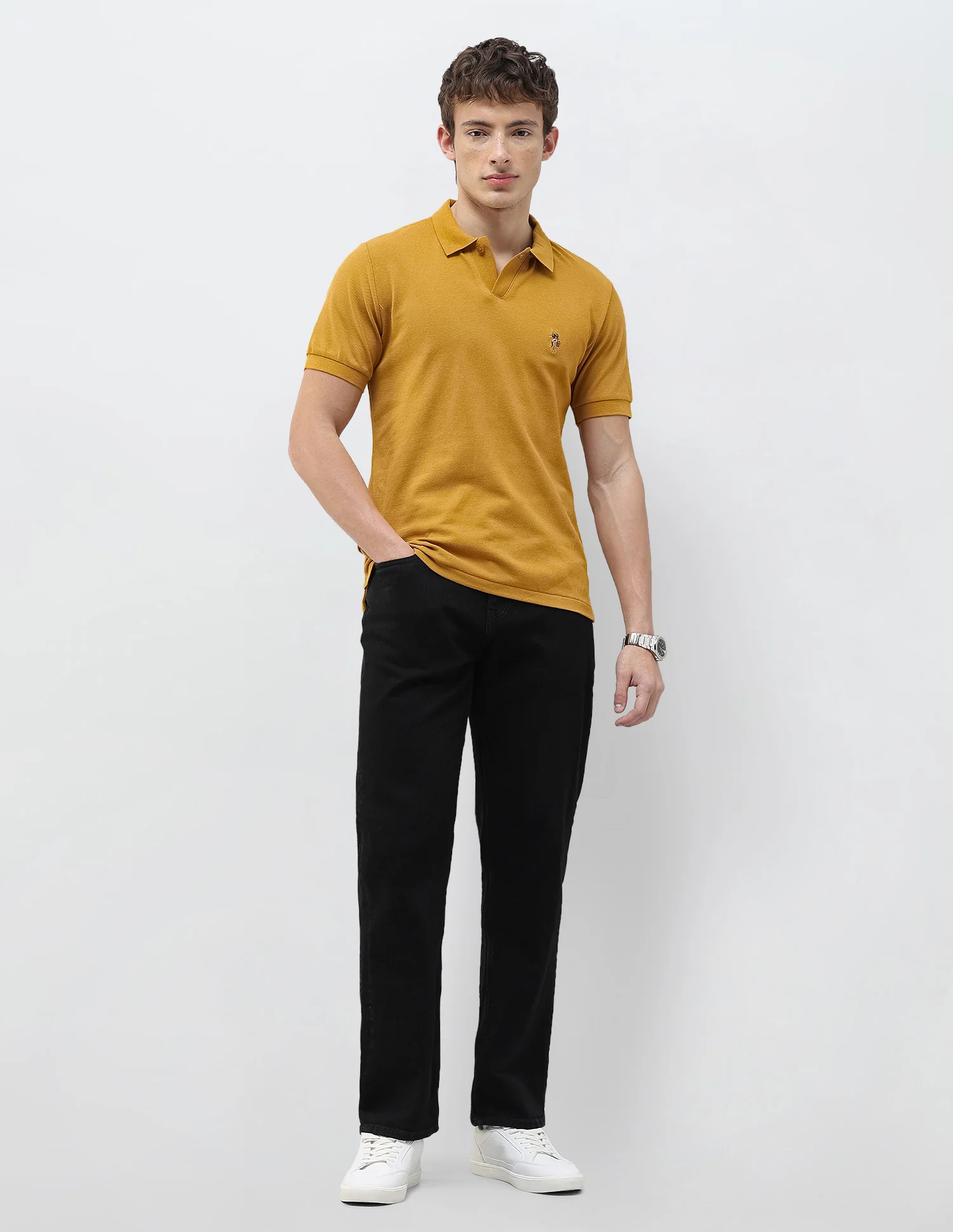 Solid Slim Fit Polo Shirt - Image 3
