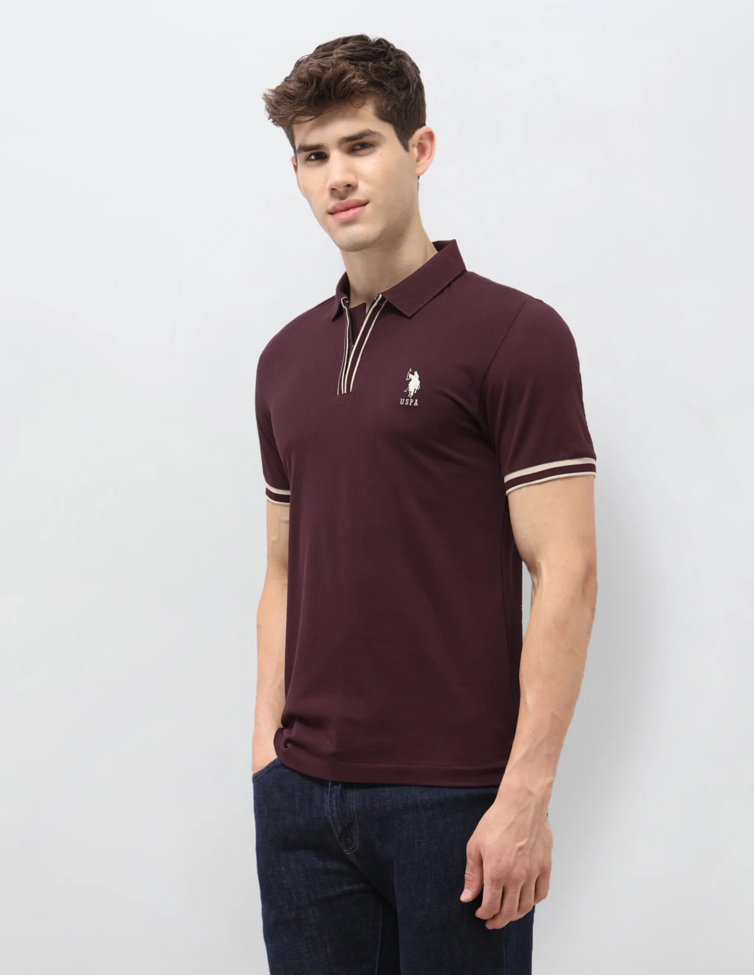 Solid Slim Fit Polo Shirt - Image 4