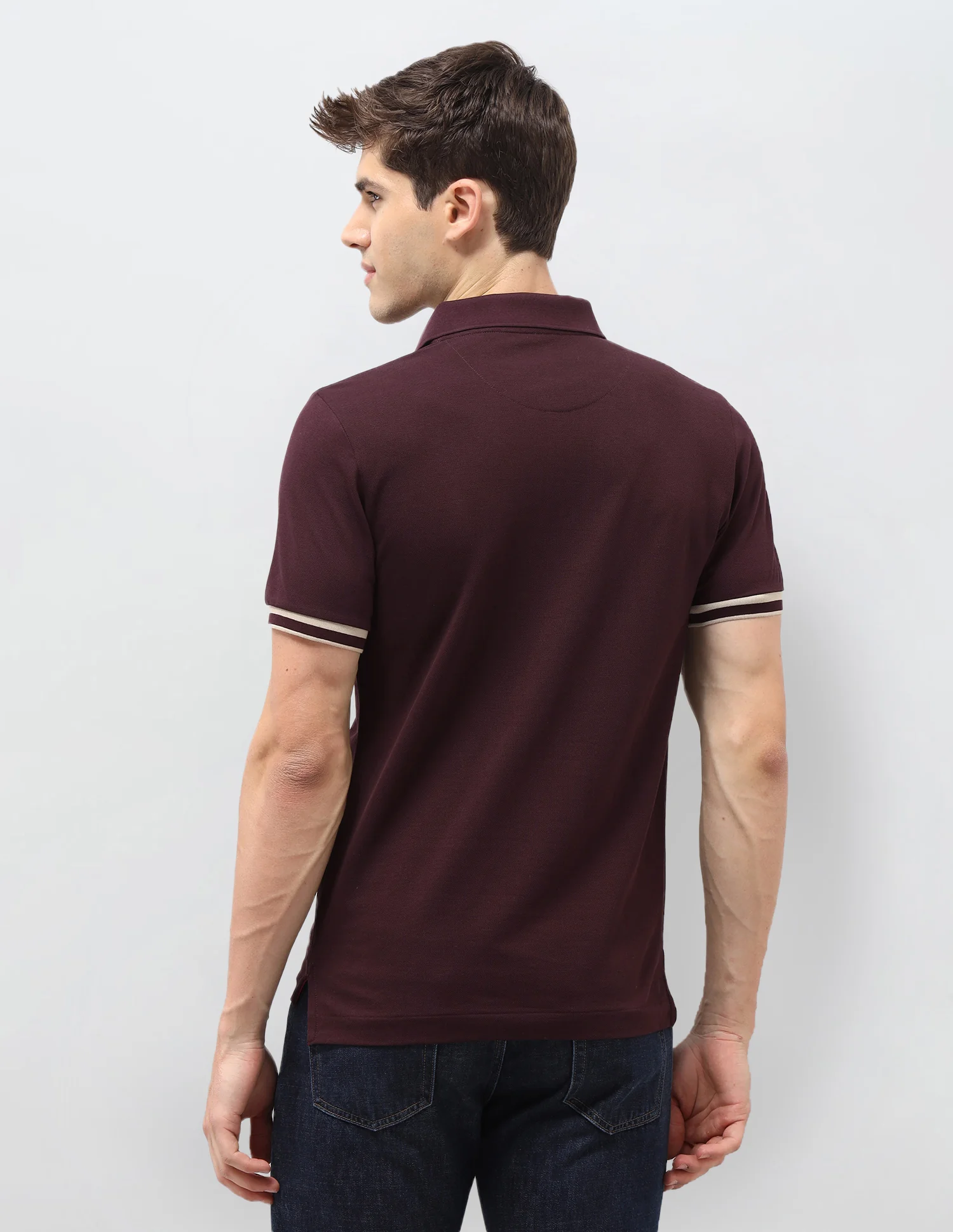 Solid Slim Fit Polo Shirt - Image 5