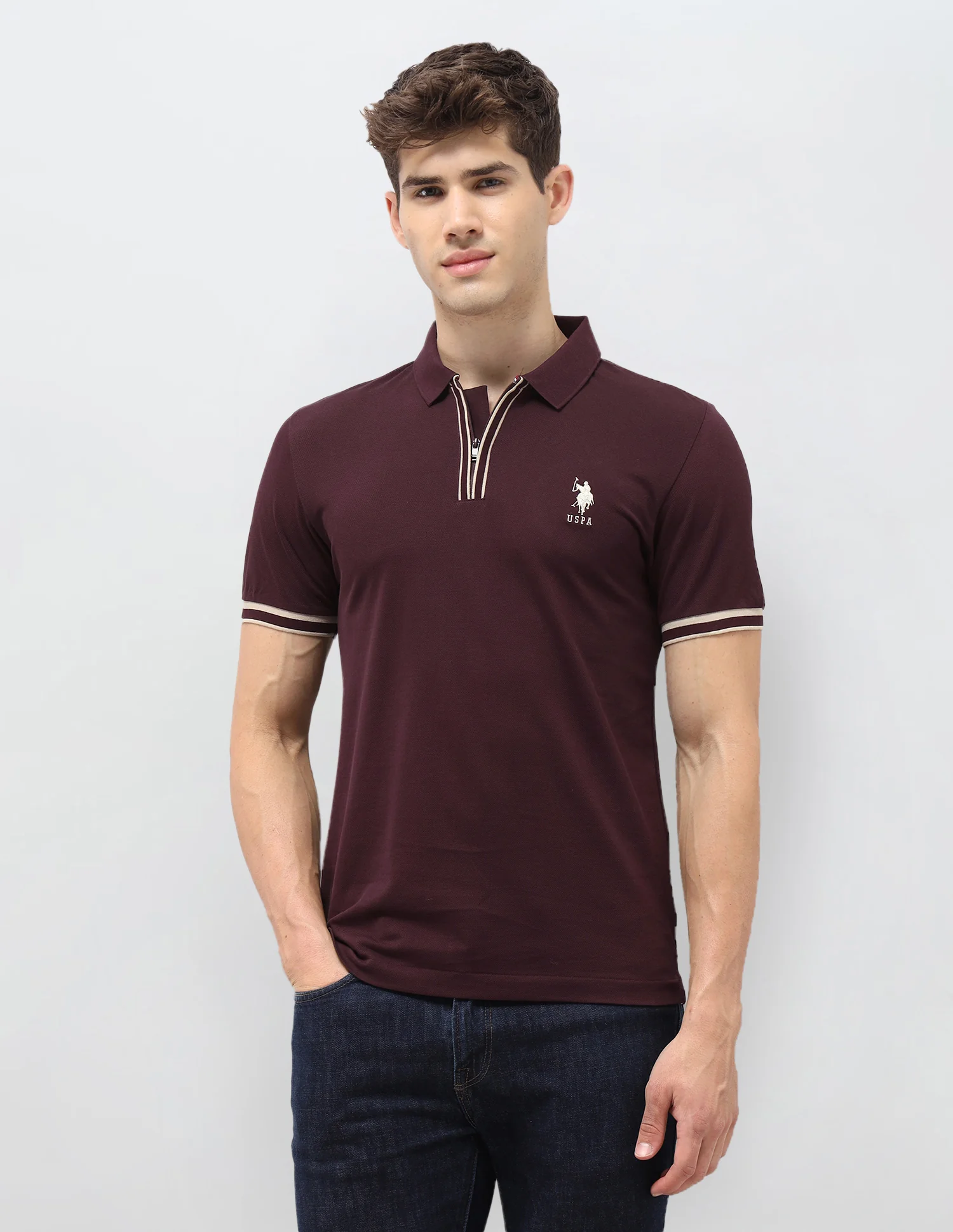 Solid Slim Fit Polo Shirt - Image 6