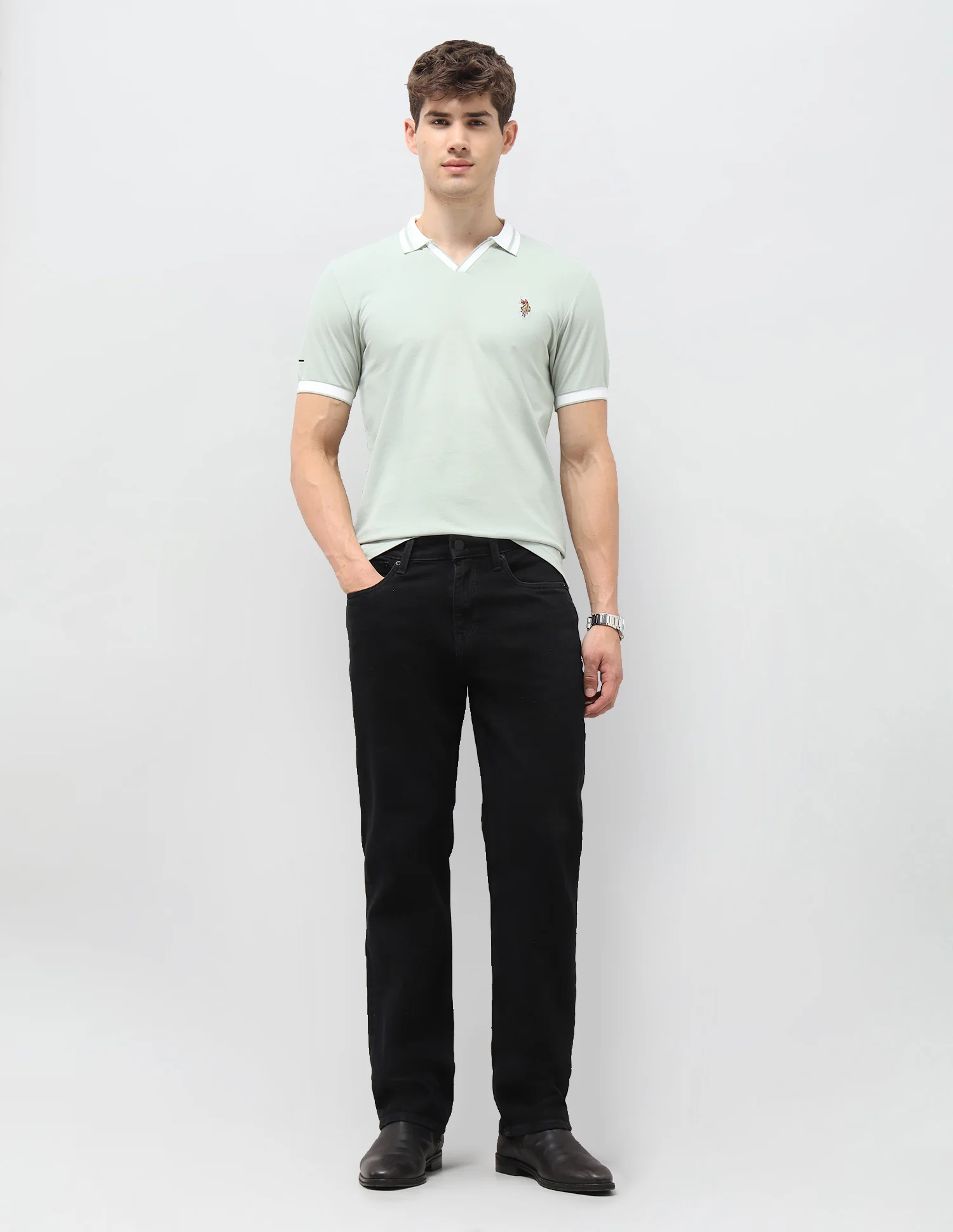 Solid Slim Fit Polo Shirt - Image 3