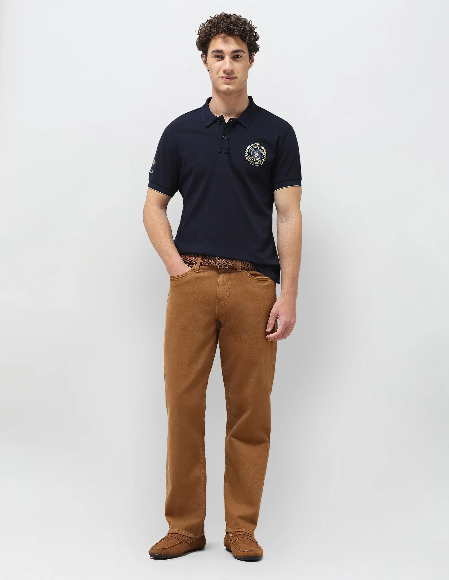 Solid Slim Fit Polo Shirt - Image 3