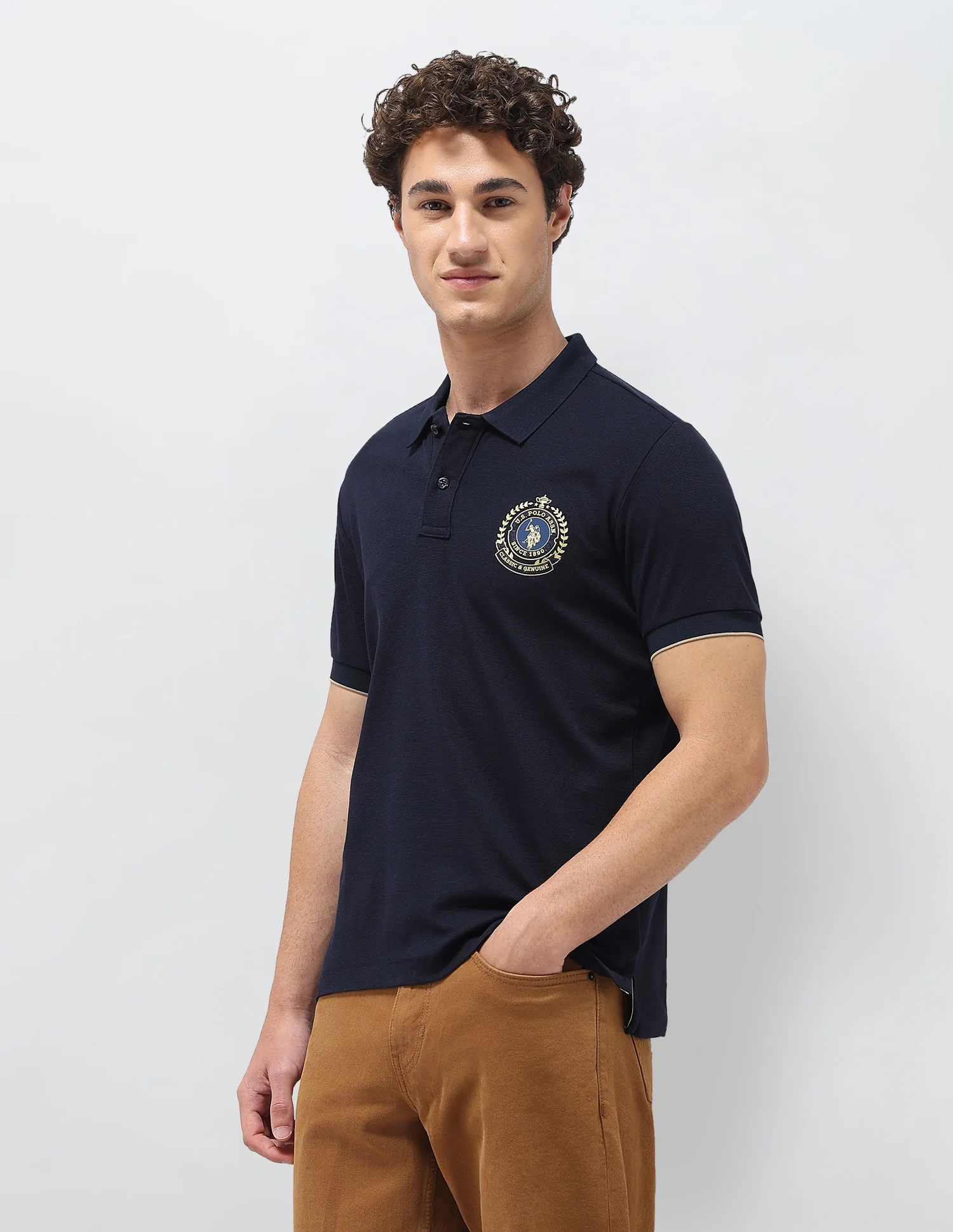 Solid Slim Fit Polo Shirt - Image 4