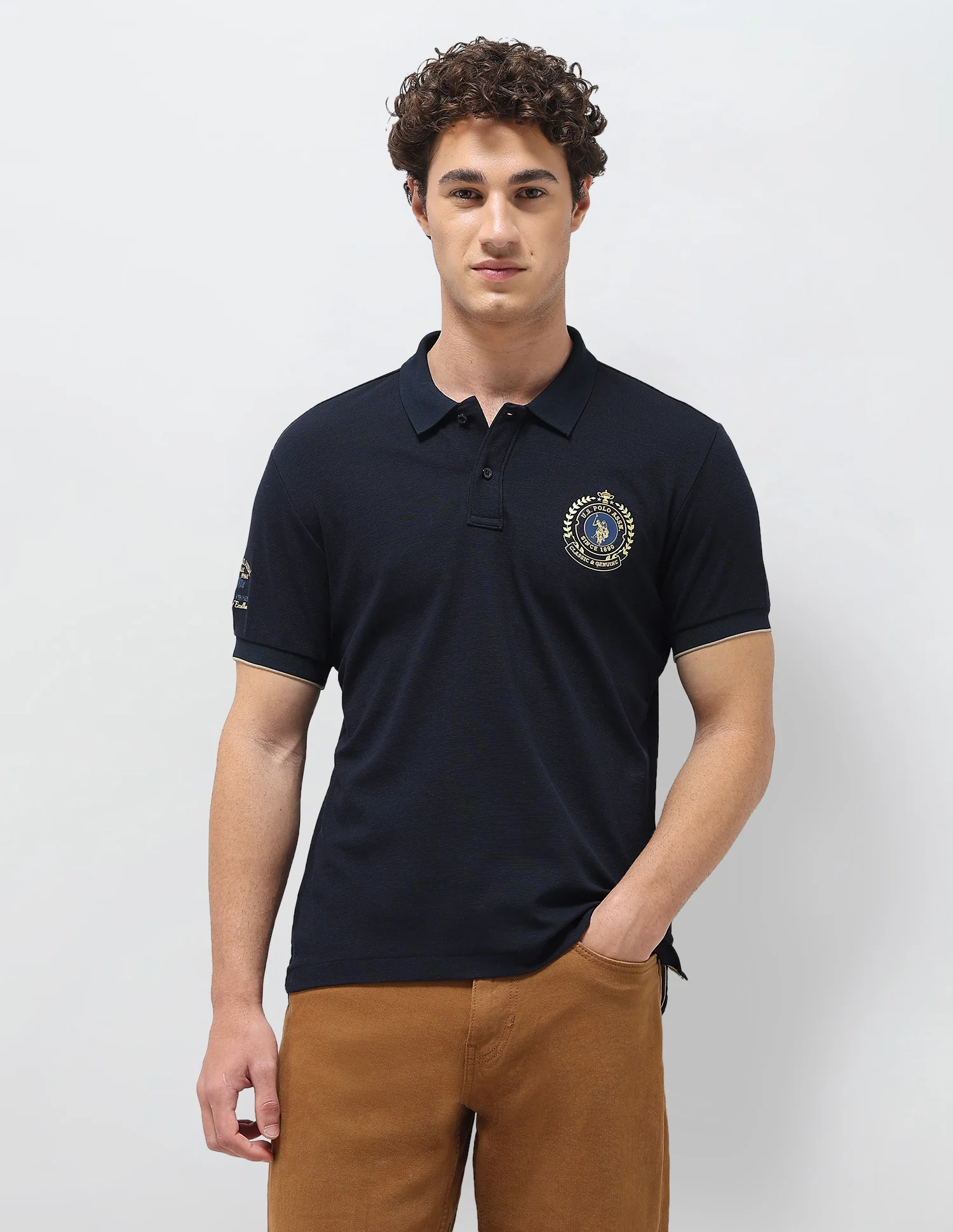 Solid Slim Fit Polo Shirt - Image 6
