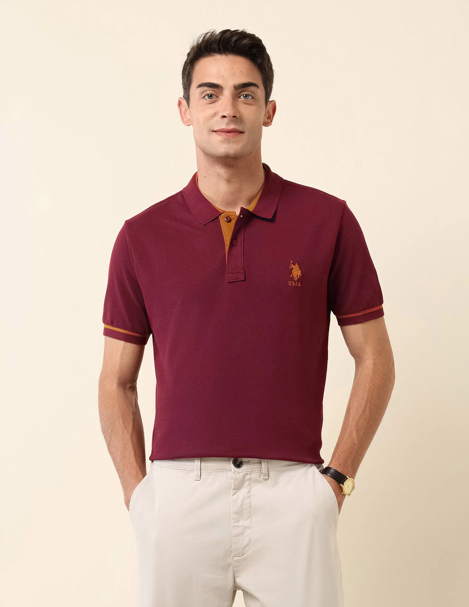 Solid Slim Fit Polo Shirt